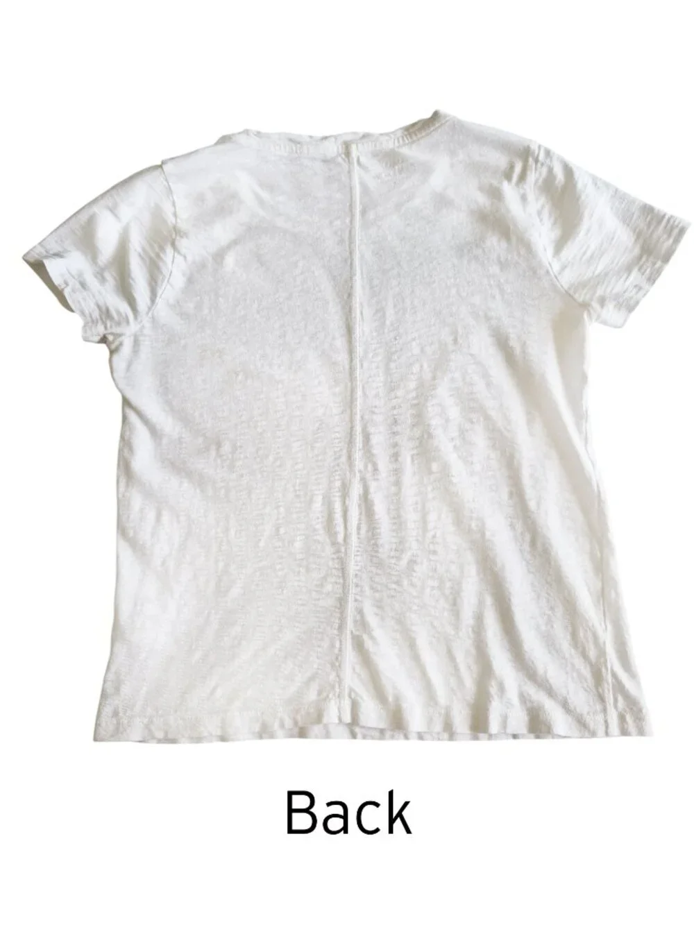 J. Crew Short Sleeve Girlfriend Tee 100% Cotton White Size M